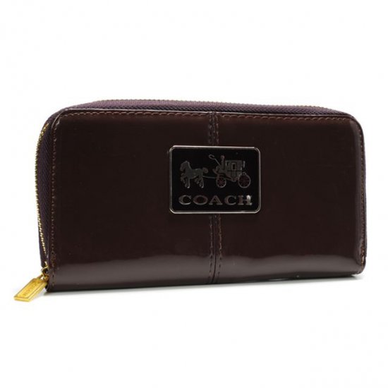 Coach Madison Smooth Large Coffee Wallets AGY | Women - Click Image to Close